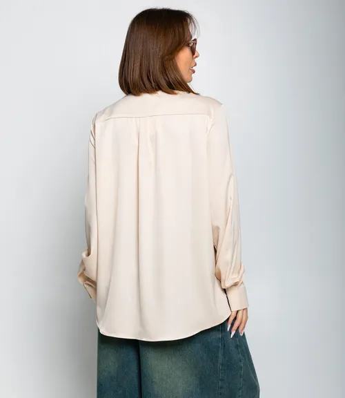 Рубашка #ОКТ085005, кремовый