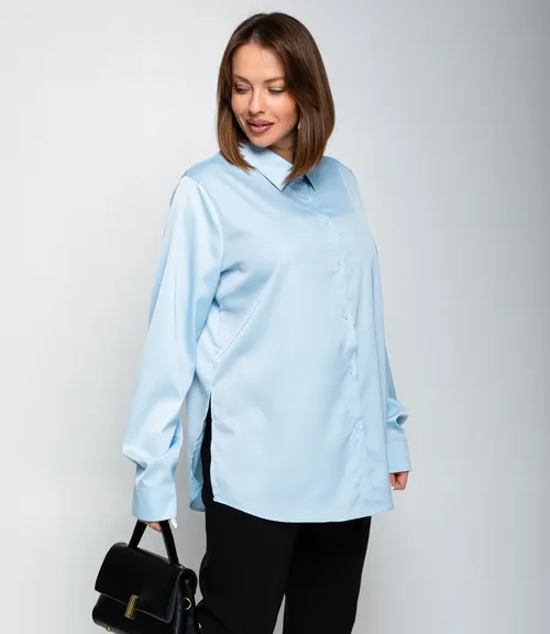 Рубашка #ОКТ085005, голубой