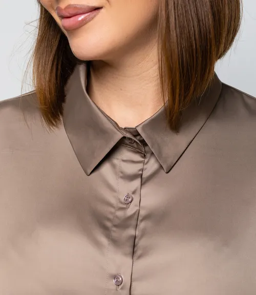 Рубашка #ОКТ085005, капучино