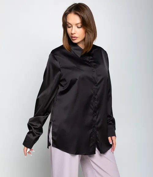 Рубашка #ОКТ085005, чёрный