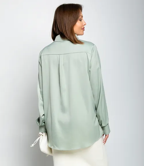 Рубашка #ОКТ085005, ментоловый