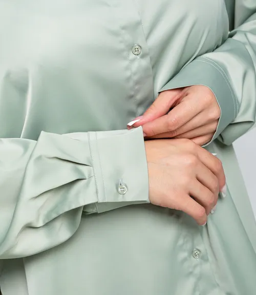 Рубашка #ОКТ085005, ментоловый