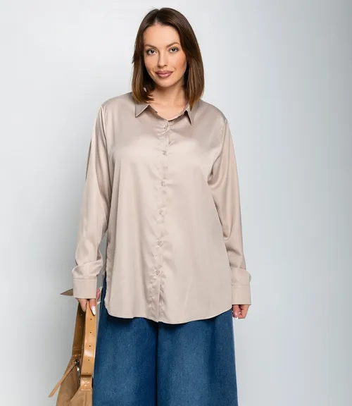 Рубашка #ОКТ085005, бежевый