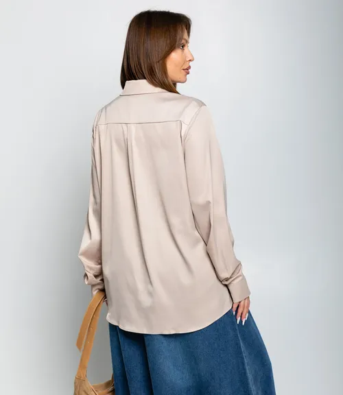 Рубашка #ОКТ085005, бежевый