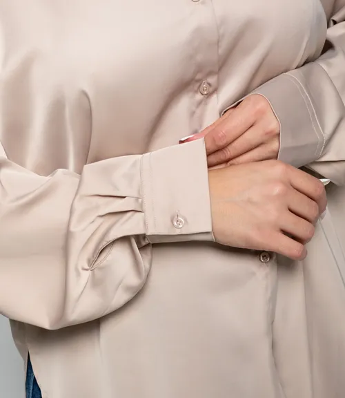 Рубашка #ОКТ085005, бежевый