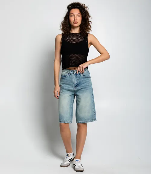 Джинсовые шорты #КТ05 (7)-1, голубой