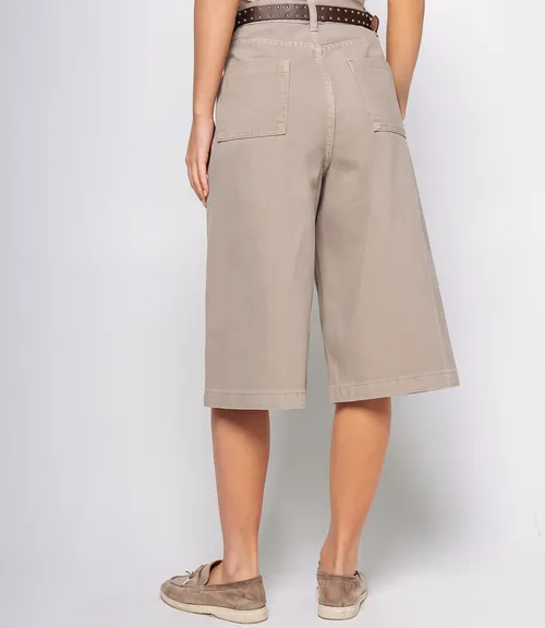 Джинсовые шорты #КТ5035, бежево-серый