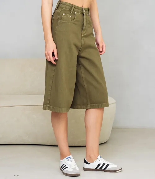 Джинсовые шорты #КТ3256, хаки