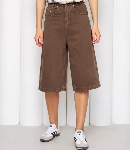 Джинсовые шорты #КТ3256, коричневый