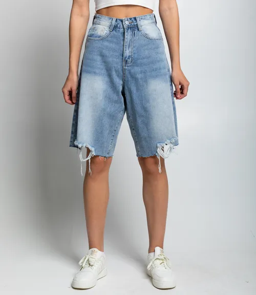 Джинсовые шорты #КТ7781 (1), голубой