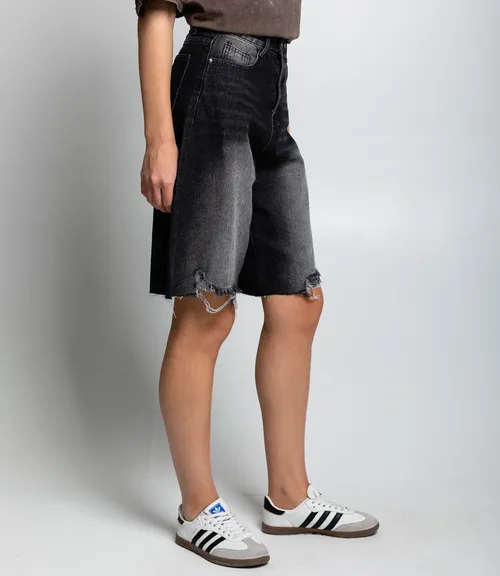 Джинсовые шорты #КТ7781 (1), чёрный