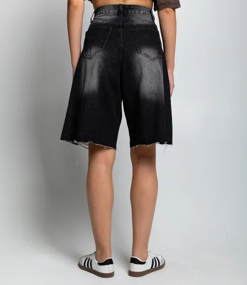 Джинсовые шорты #КТ7781 (1), чёрный