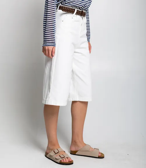 Джинсовые шорты #КТ5035, белый