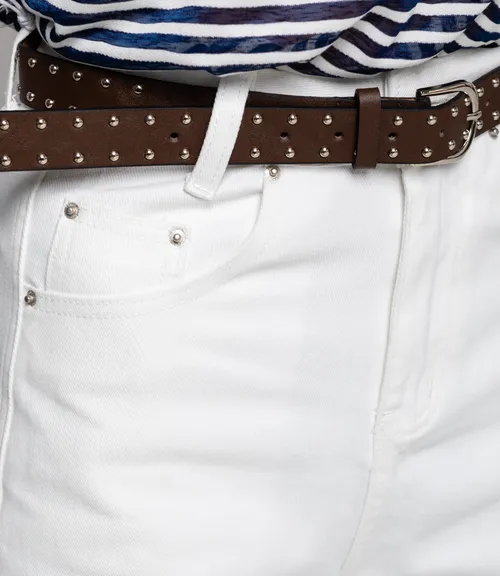 Джинсовые шорты #КТ5035, белый