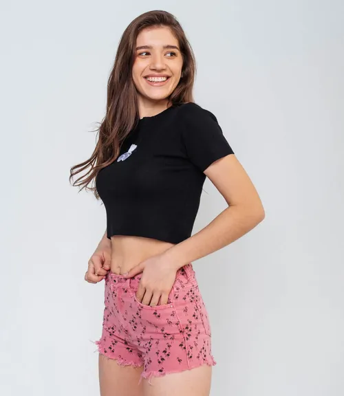 Джинсовые шорты #195*, розовый - фото 2