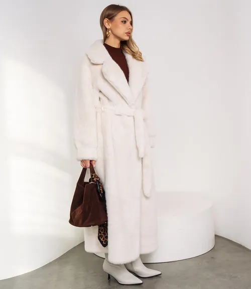 Шуба #КТ5099, молочный