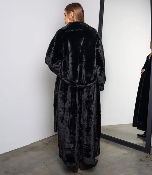 Шуба #КТ5099, чёрный