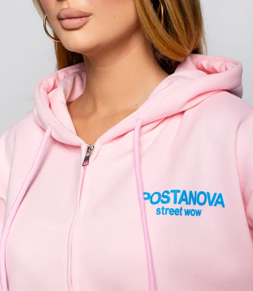 Спортивный костюм #КТ33100, светло-розовый