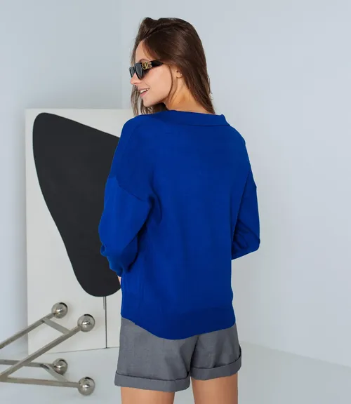 Джемпер #КТ7634, синий - фото 3