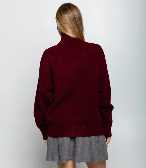 Свитер #КТ2587 (1), бордовый