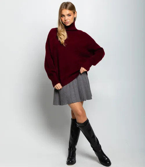 Свитер #КТ2587 (1), бордовый