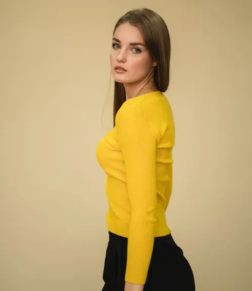 Кофта #711*, жёлтый - фото 3