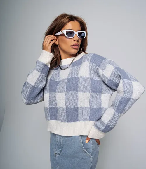 Свитер #КТ22221, голубой