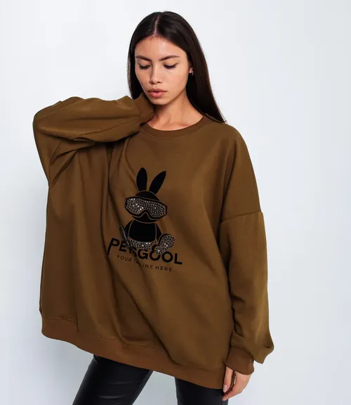 Свитшот #КТ8035 (1), хаки - фото 4