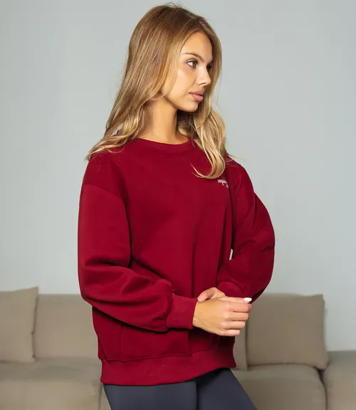 Свитшот #КТ2907, бордовый