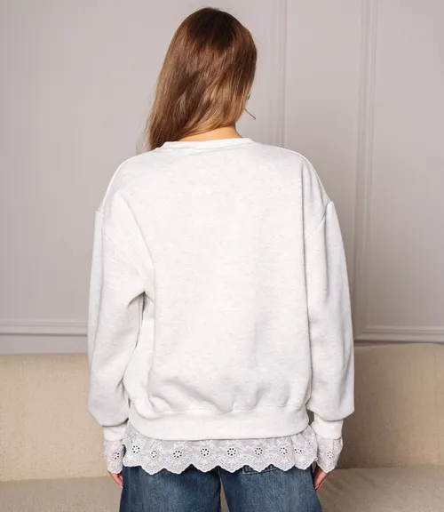 Свитшот #КТ3701 (1), серый меланж