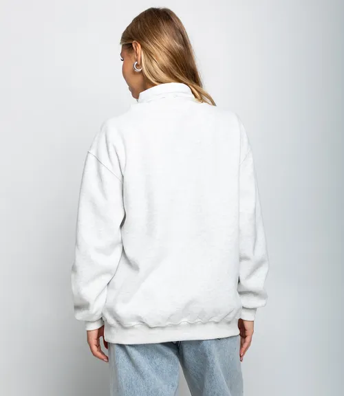 Свитшот #КТ760, светло-серый меланж