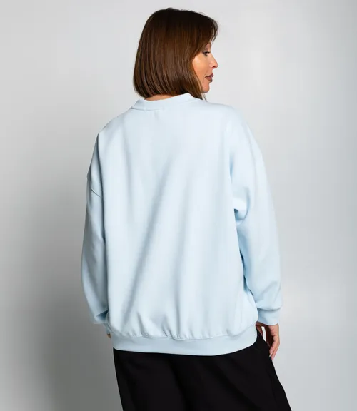 Свитшот #КТ329 (3), голубой