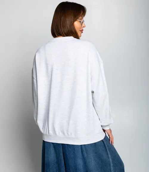 Свитшот #КТ329 (3), светло-серый меланж