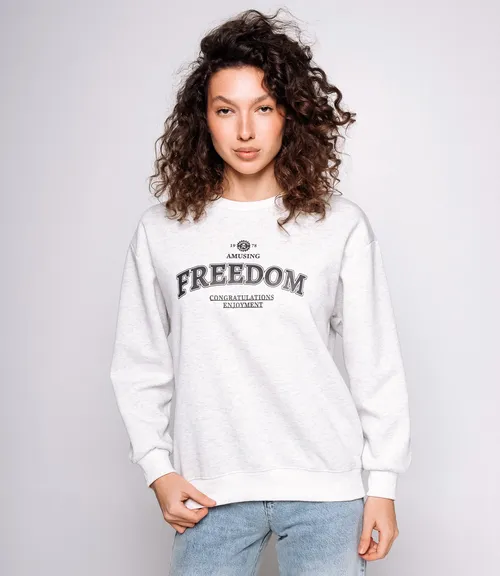 Свитшот #КТ9209 (1), светло-серый меланж