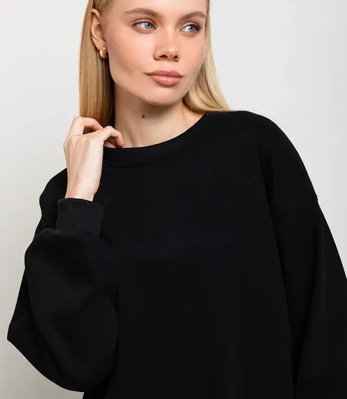 Свитшот #БШ2958, чёрный