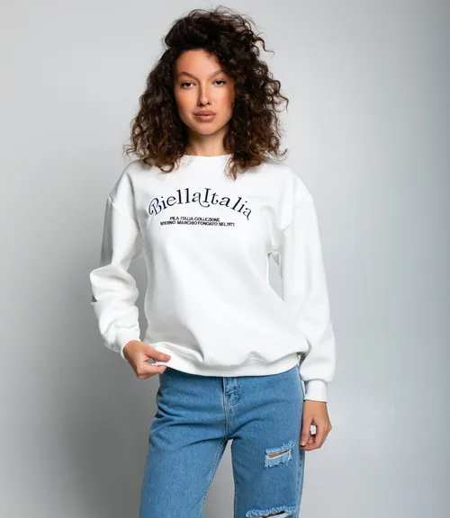 Свитшот #КТ1709, белый 