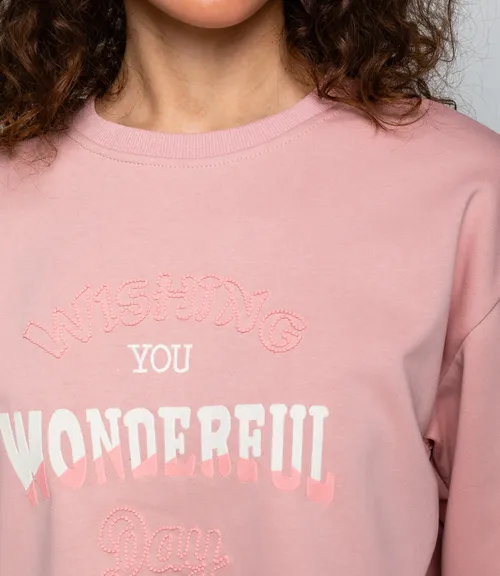 Свитшот #КТ2006 (7), пудровый 