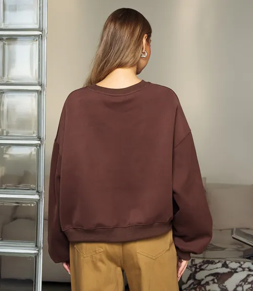 Свитшот #КТ2928, шоколадный 