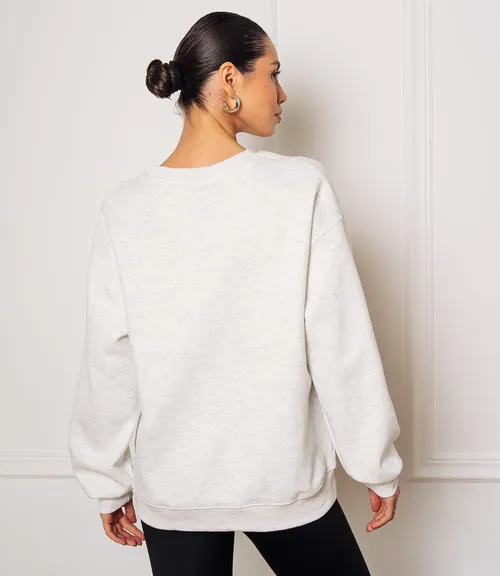 Свитшот #КТF003, светло-серый меланж