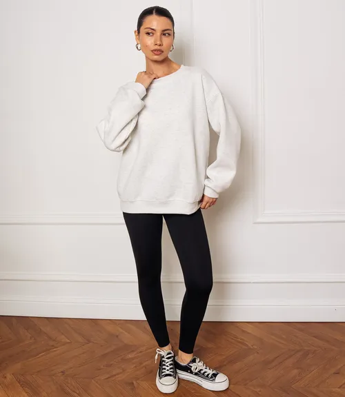 Свитшот #КТF003, светло-серый меланж