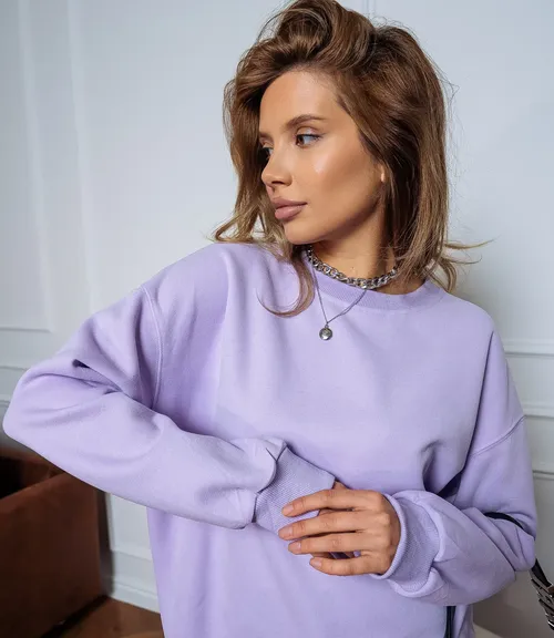 Свитшот #КТF003, лавандовый
