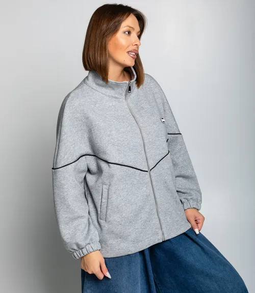 Толстовка #КТ607 (6), серый меланж