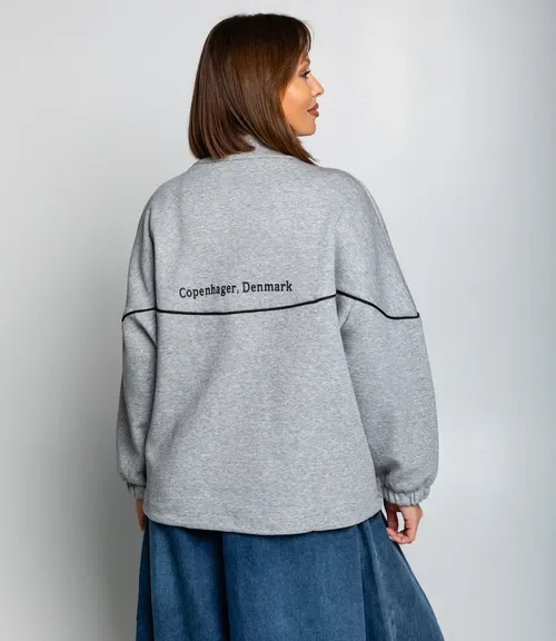 Толстовка #КТ607 (6), серый меланж