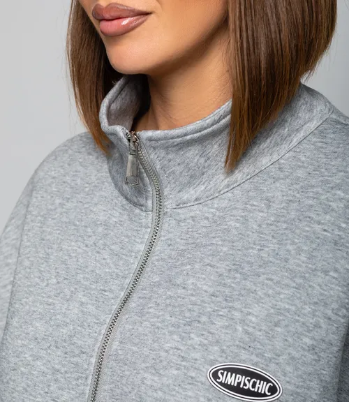 Толстовка #КТ607 (6), серый меланж