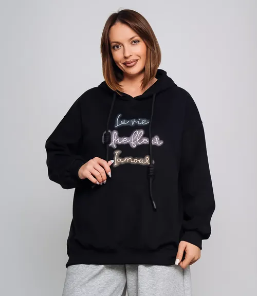 Худи #КТ3628 (1), чёрный