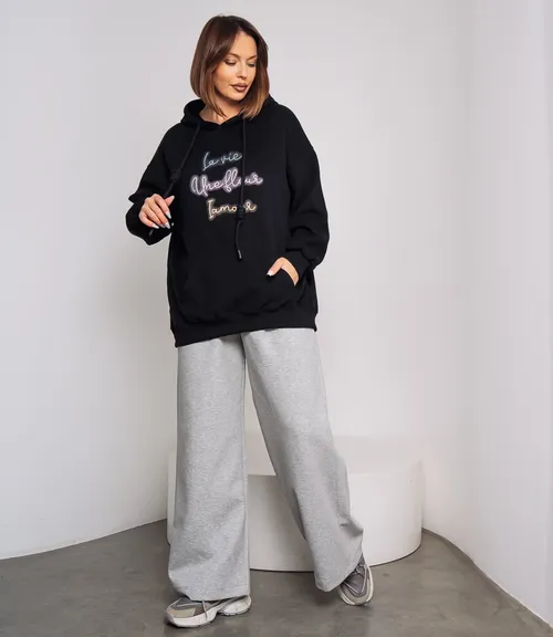 Худи #КТ3628 (1), чёрный