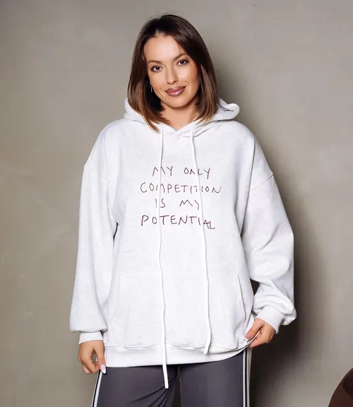 Худи #КТ706 (3), светло-серый меланж