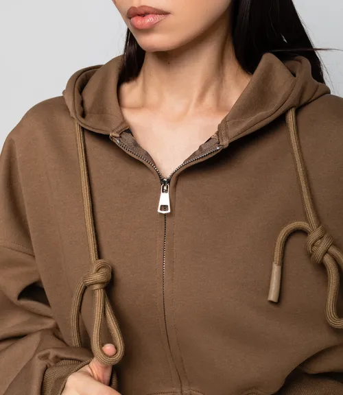 Толстовка #КТ5989, коричневый