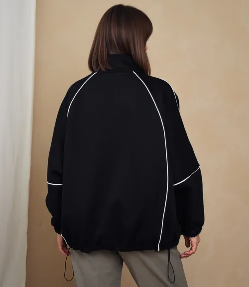 Толстовка #КТ536, чёрный