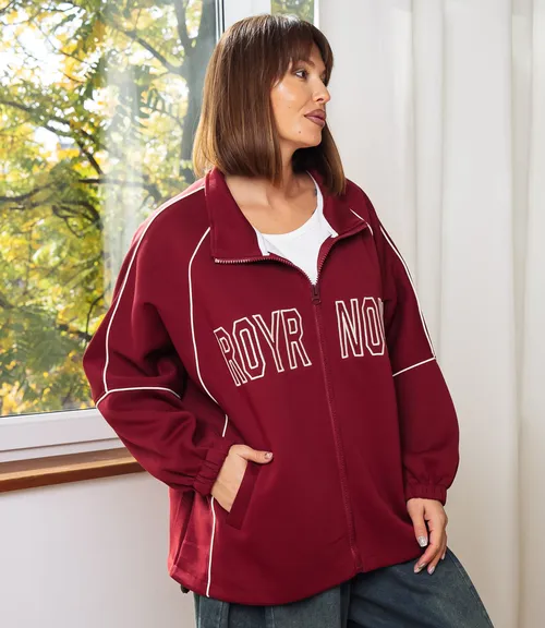 Толстовка #КТ536, бордовый